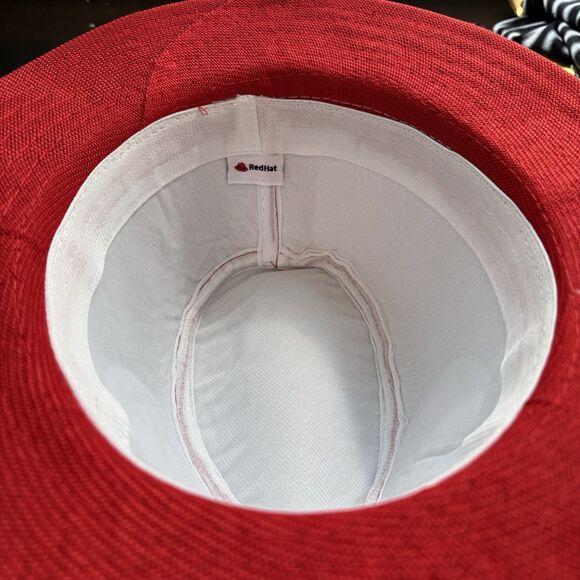 Red Hat Fedora Hat Linux Software Company Swag Tech Stylish Collectible Fedora - Picture 5 of 9